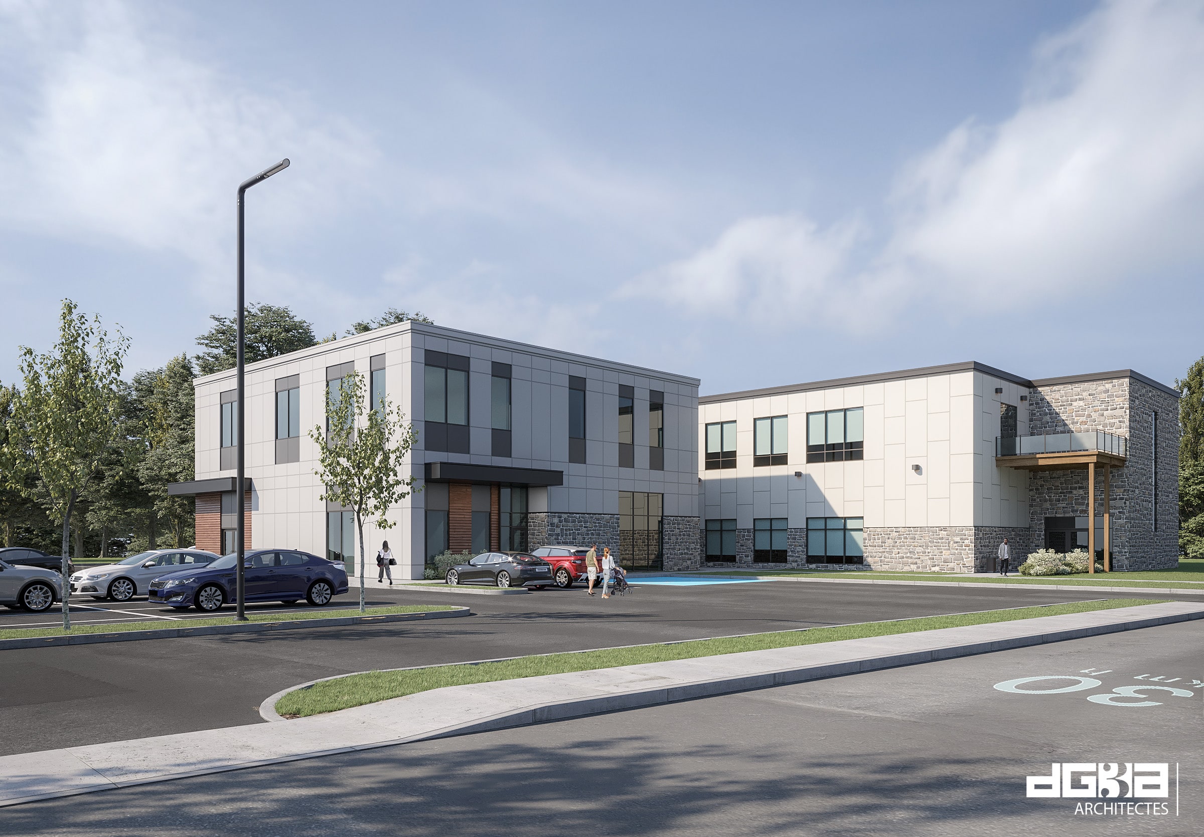 Image de synthèse d'un nouvel édifice du Cégep de Thetford