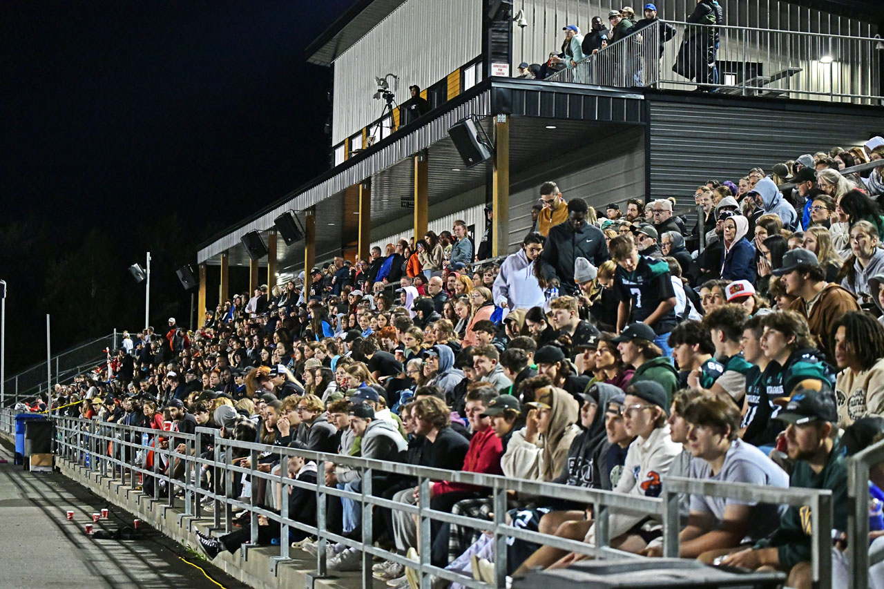 Une foule de spectacteur dans un stade de football